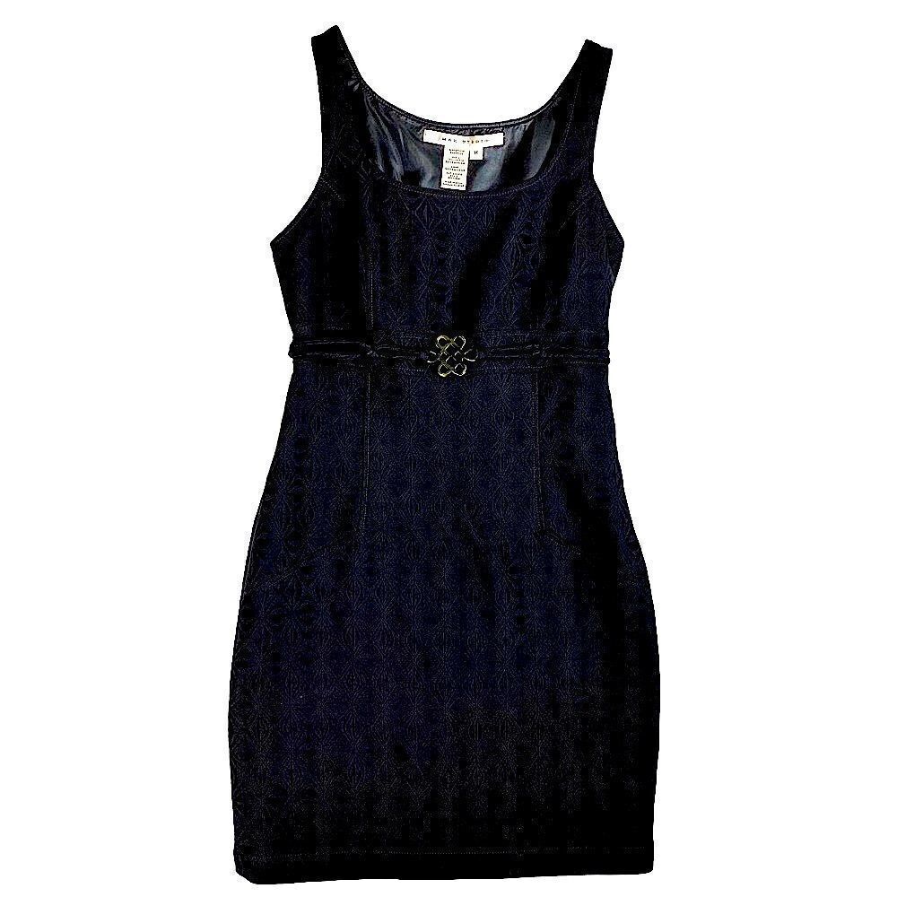 Max Studio Black Sleeveless Fitted Dress